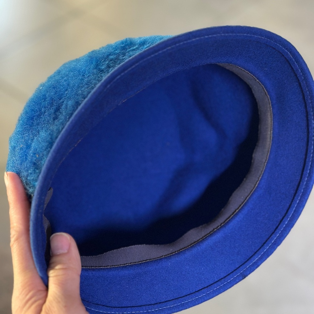 Vintage 20s-70s blue hat very pretty - Picture 6 of 14